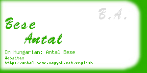 bese antal business card